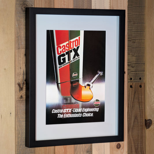 1981 Castrol Oils GTX Advertisement Poster - Original Framed