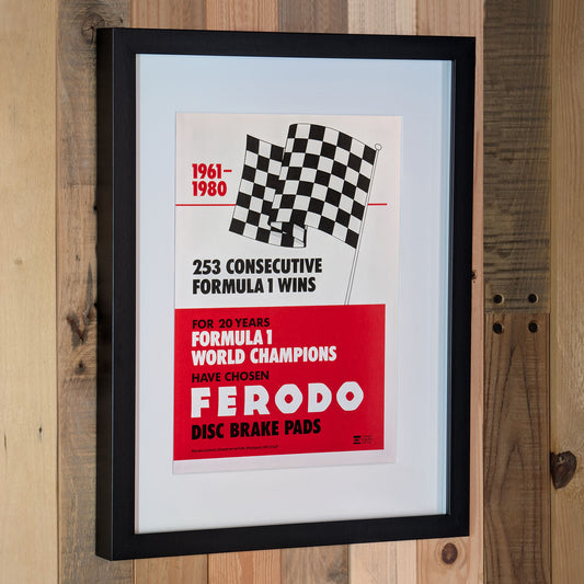 1981 Ferodo Brakes Formula 1 Advertisement - Original Framed